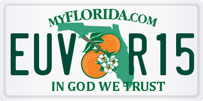 FL license plate EUVR15