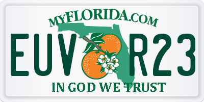 FL license plate EUVR23