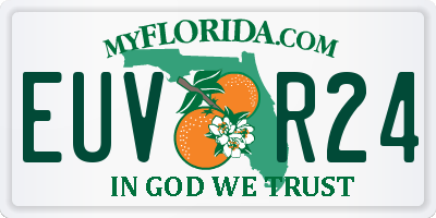 FL license plate EUVR24