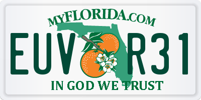 FL license plate EUVR31