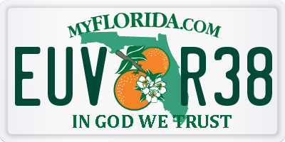FL license plate EUVR38