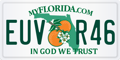 FL license plate EUVR46