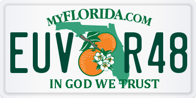 FL license plate EUVR48