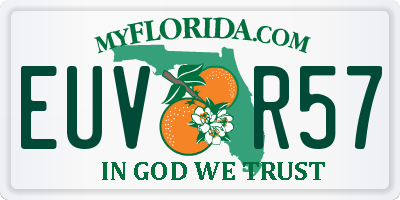 FL license plate EUVR57