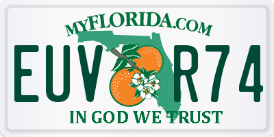 FL license plate EUVR74
