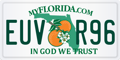 FL license plate EUVR96