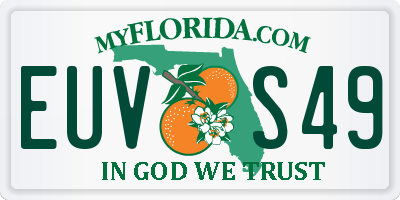 FL license plate EUVS49