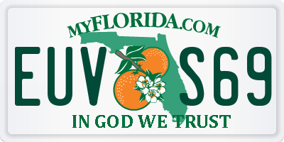 FL license plate EUVS69