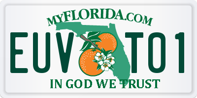FL license plate EUVT01