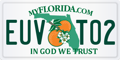 FL license plate EUVT02