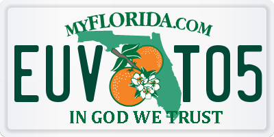FL license plate EUVT05
