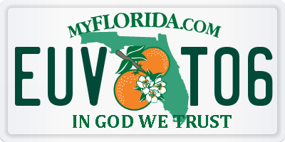 FL license plate EUVT06