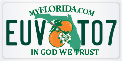 FL license plate EUVT07