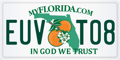 FL license plate EUVT08