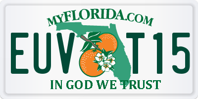 FL license plate EUVT15