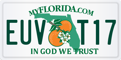 FL license plate EUVT17