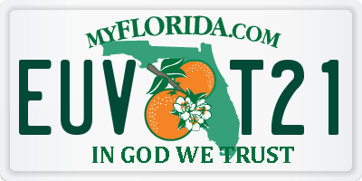 FL license plate EUVT21