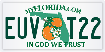FL license plate EUVT22