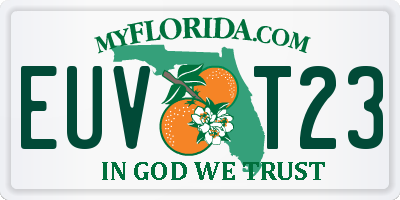 FL license plate EUVT23