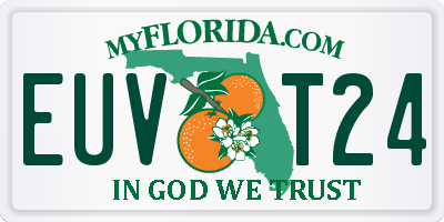 FL license plate EUVT24