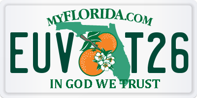 FL license plate EUVT26