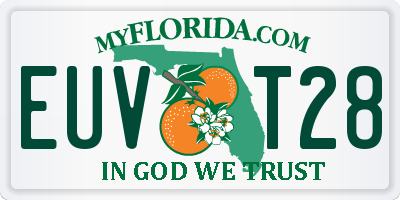 FL license plate EUVT28