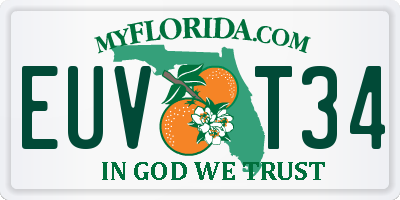 FL license plate EUVT34