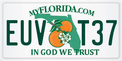 FL license plate EUVT37