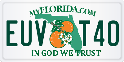 FL license plate EUVT40