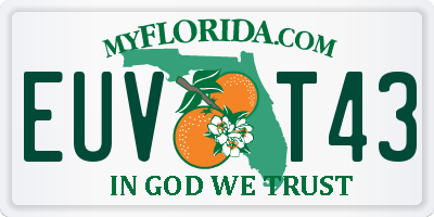 FL license plate EUVT43