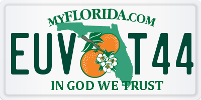 FL license plate EUVT44