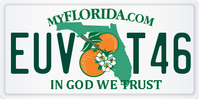 FL license plate EUVT46
