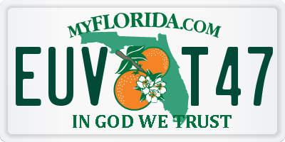 FL license plate EUVT47