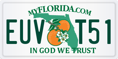 FL license plate EUVT51