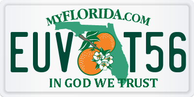 FL license plate EUVT56