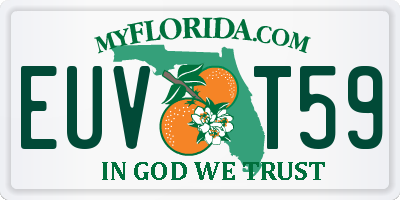 FL license plate EUVT59