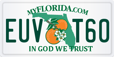 FL license plate EUVT60