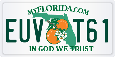 FL license plate EUVT61