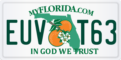 FL license plate EUVT63