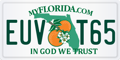FL license plate EUVT65