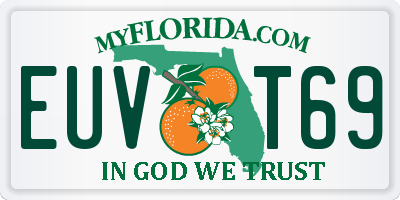 FL license plate EUVT69
