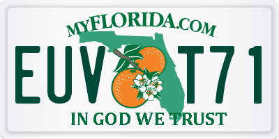 FL license plate EUVT71