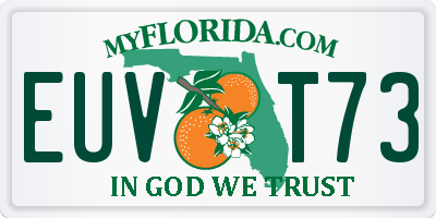 FL license plate EUVT73