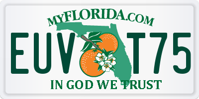 FL license plate EUVT75