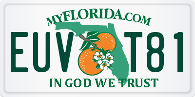 FL license plate EUVT81