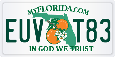 FL license plate EUVT83