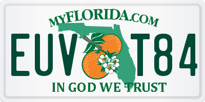 FL license plate EUVT84