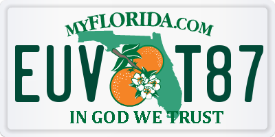FL license plate EUVT87
