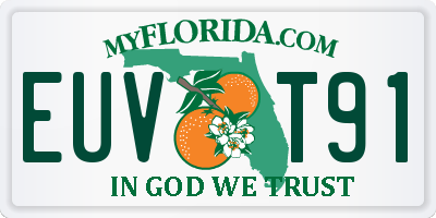 FL license plate EUVT91