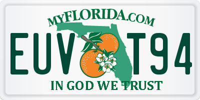 FL license plate EUVT94